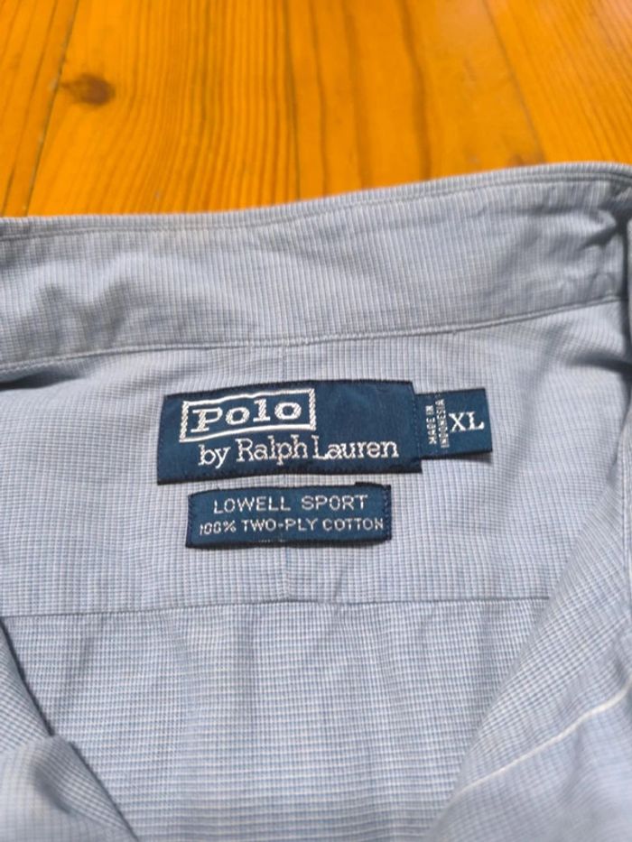 Chemise à carreaux - Ralph Lauren - Lowell Sport - Logo brodé marine - Bleu - Taille XL - photo numéro 8