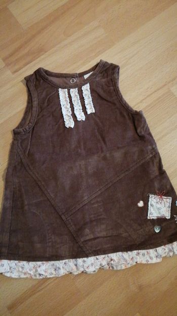 Robe brune velours 6 mois