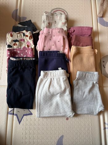 Lot de 12 pantalons bébé fille