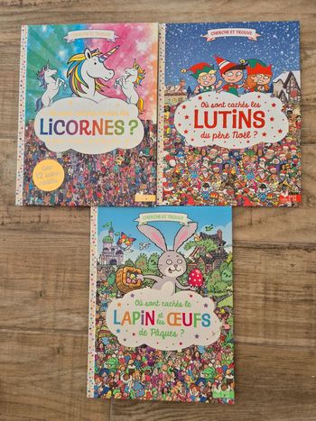 Lot de 3 livres chercher trouve où sont cachés