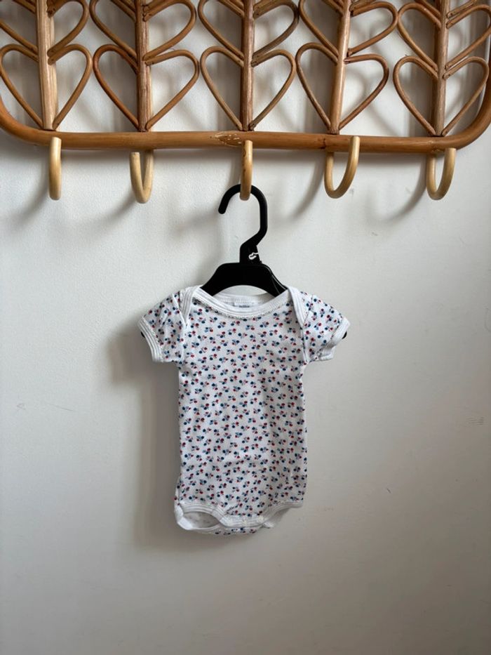 Lot 2 bodies fleuris manches courtes Petit Bateau 3 mois - photo numéro 7