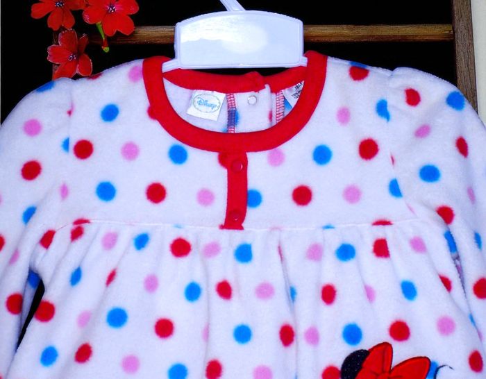 DISNEY - NEW - ENSEMBLE 2P BÉBÉ FILLE TYPE POLAIRE BRODERIE MINNNIE & NOEUDS 18M - photo numéro 5