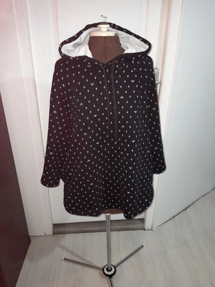 Poncho capuche kanabeach taille 40 vintage