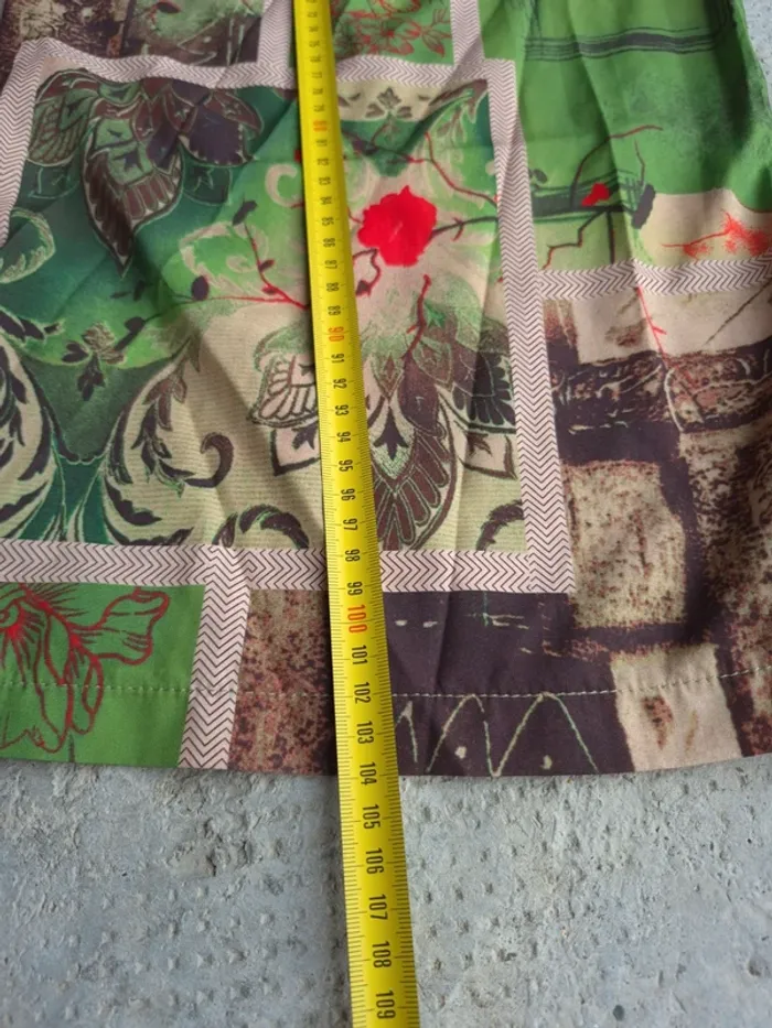 Pantalon large imprimé vert - photo numéro 5