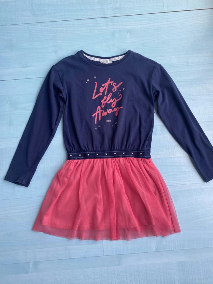 Robe courte marine et rose Garcia 116/122cm