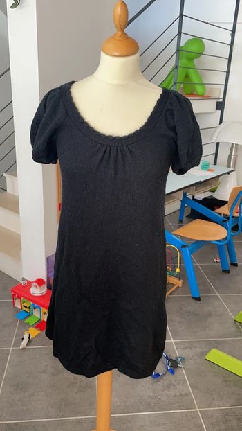 Mini robe en maille noire