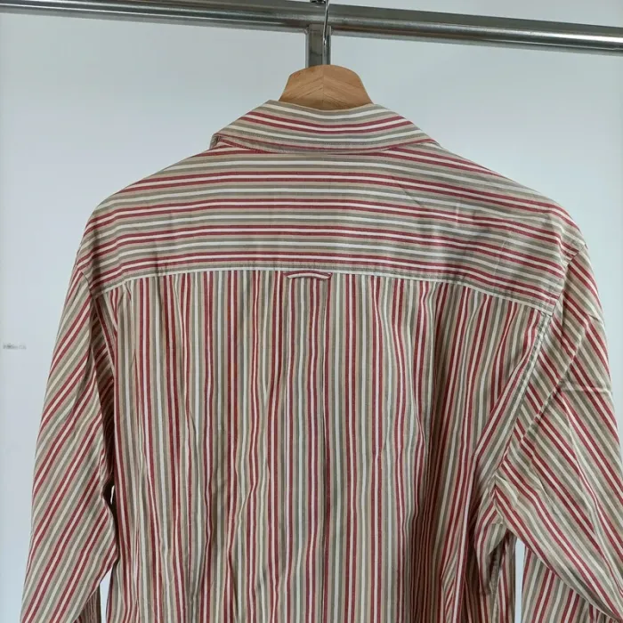 Chemise rayée rouge beige et blanc D&G Dolce & Gabbana - Taille 52 - Made in Italy - A040 - photo numéro 8