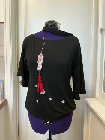 Tee shirt noir motif japonais xxl