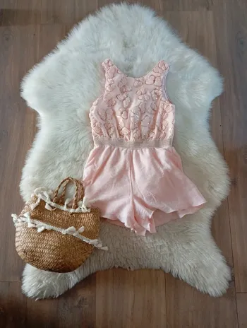 Orchestra 💖 combinaison chic cérémonie rose poudrée 4 bs