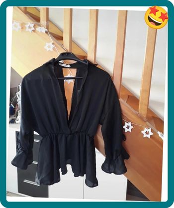 Blouse/Chemisier noire d'été🌿💞