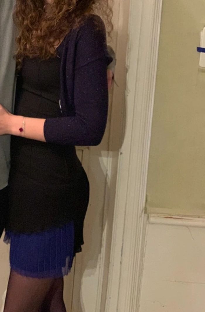 Jolie robe bustier noire et bleue Naf Naf - photo numéro 3