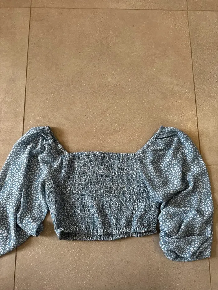 Haut bleu Eight Paris, taille M, très bon état - photo numéro 3