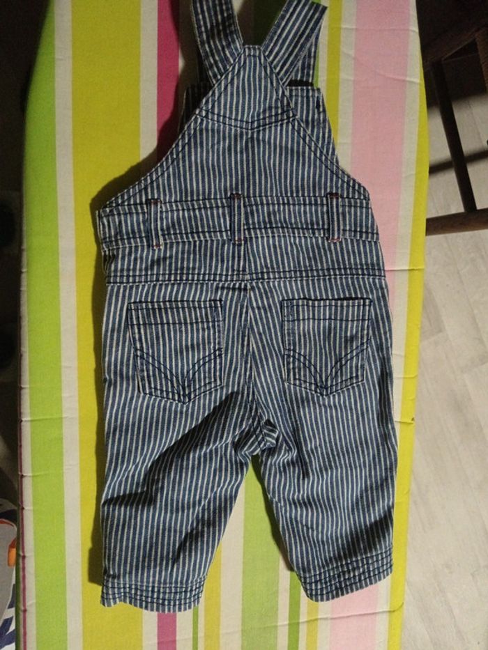 Salopette jean rayures - photo numéro 2