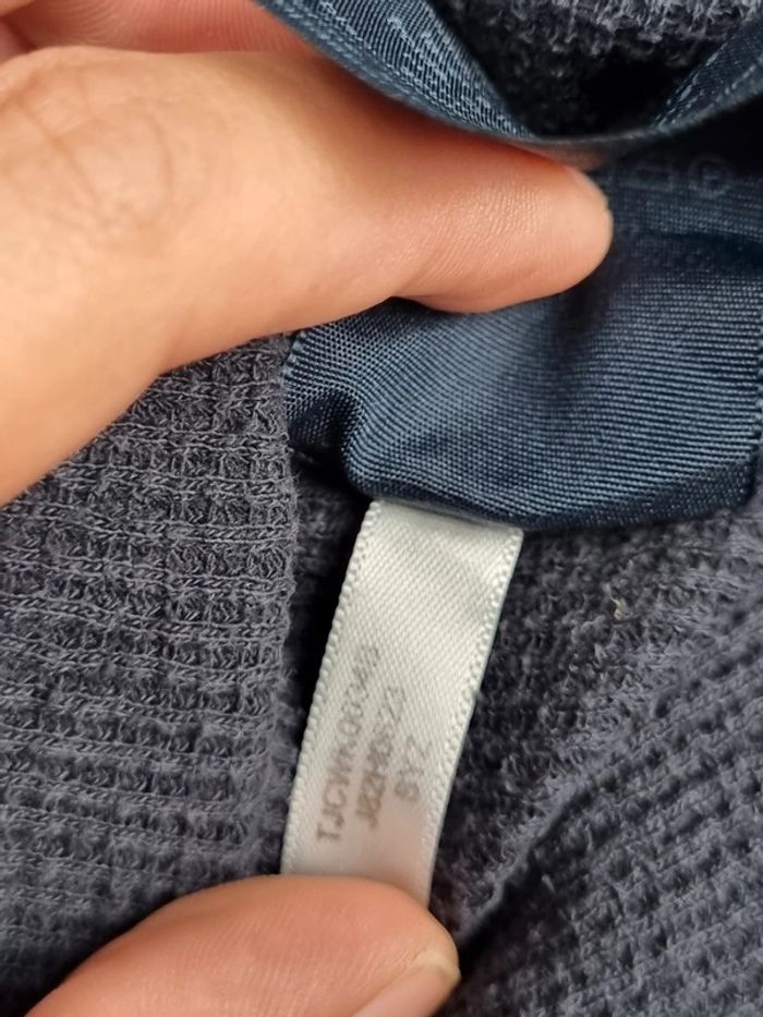 Sweat col zippé Tommy Hilfiger bleu marine – Taille L Femme (mesures en photos) - photo numéro 10