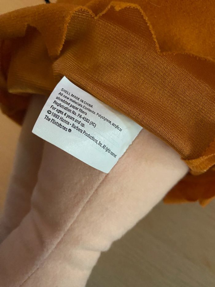 Peluche 1993 Hanna barbera pierrafeu Barney rubble flintstones - photo numéro 5