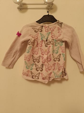 Gilet en maille Sucre d'Orge - Ouverture dos - 12 mois (74cm)