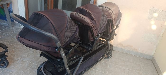 Poussette triple peg Perego+ chassis double