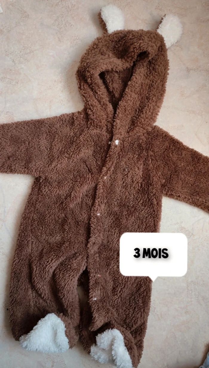 Combinaison ourson marron