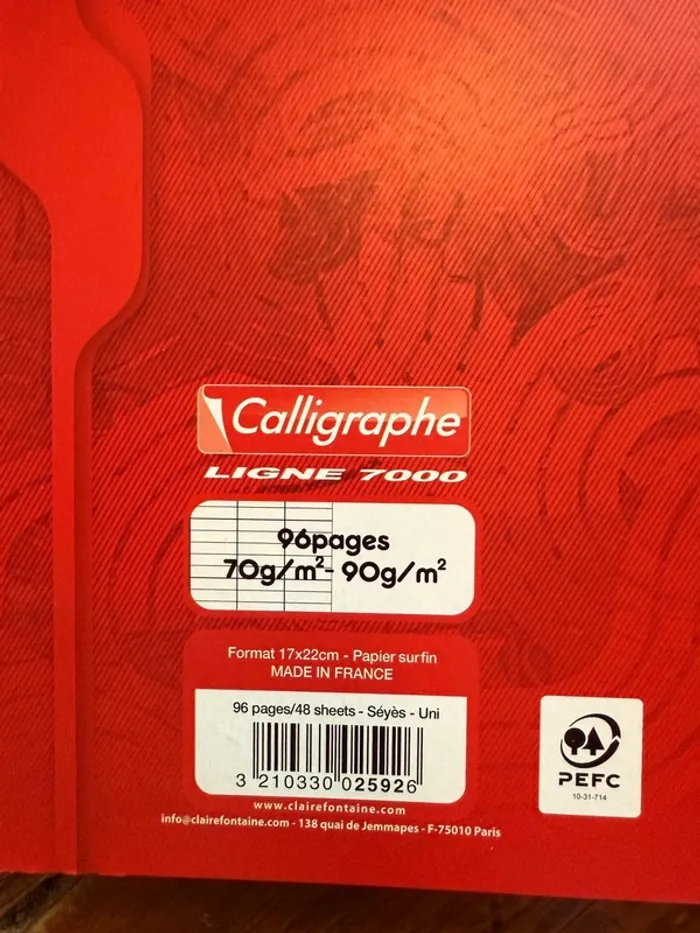 NEUF Lot de 3 cahiers TP travaux pratiques Calligraphe Ligne 7000 96 pages 17x22cm Seyes - photo numéro 6