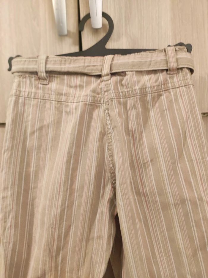 Pantalon plage beige rayés 6 ans Kiabi - photo numéro 6
