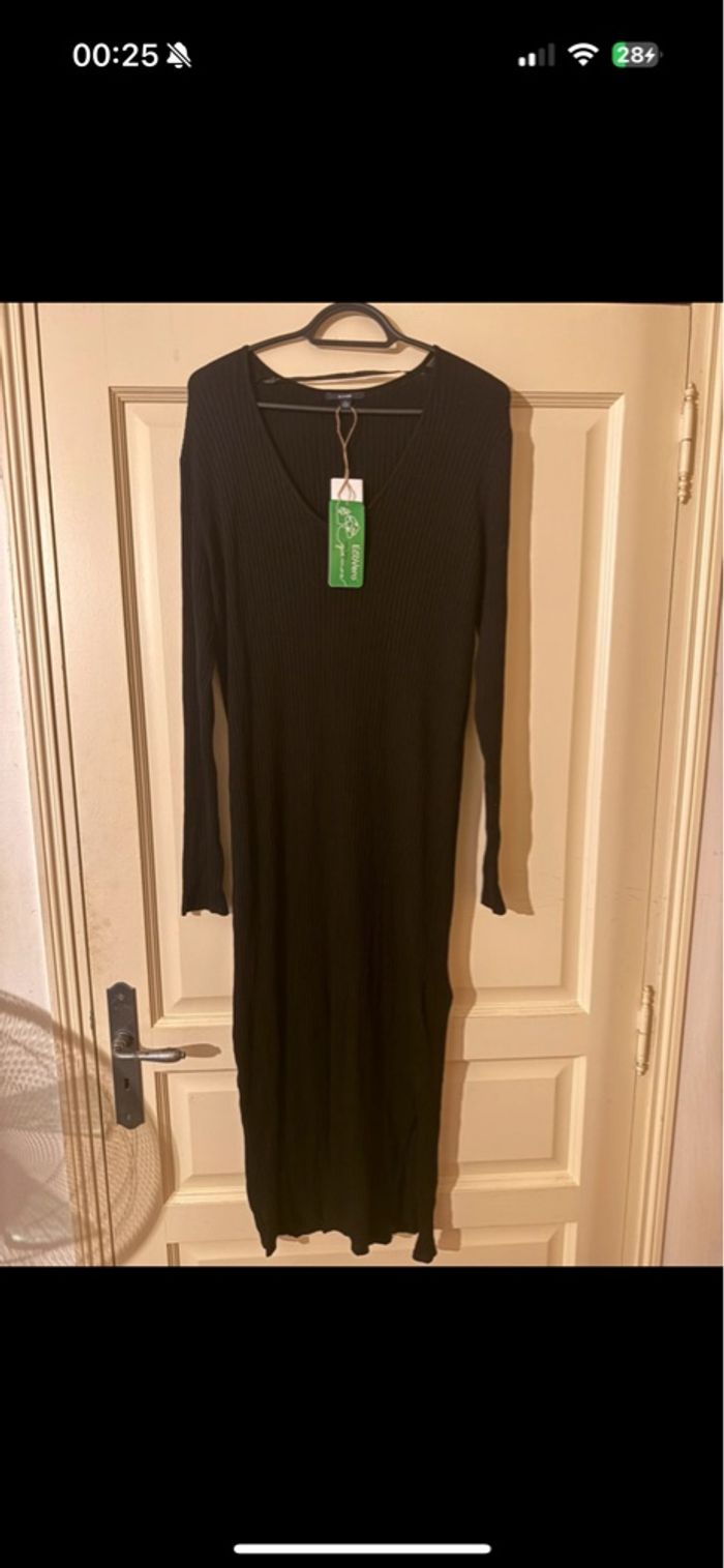 Robe longue noire hiver Kiabi neuve