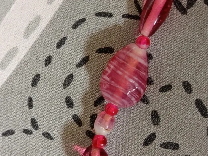 Bijoux collier rose vintage - photo numéro 7