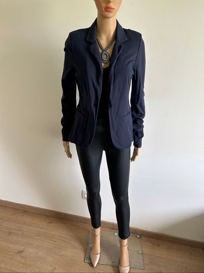 Blazer bleu marine ICHI taille S jamais porté - photo numéro 3