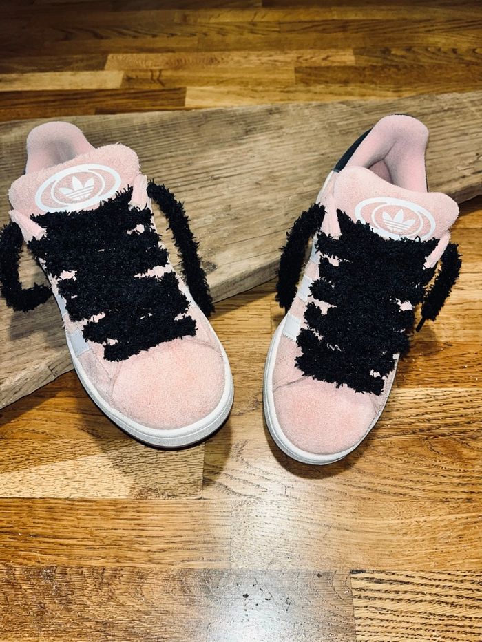 Adidas campus rose lacets fluffy - photo numéro 2