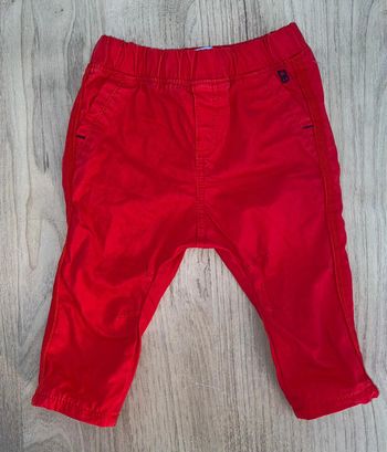 Pantalon rouge obaibi garçon 6 mois