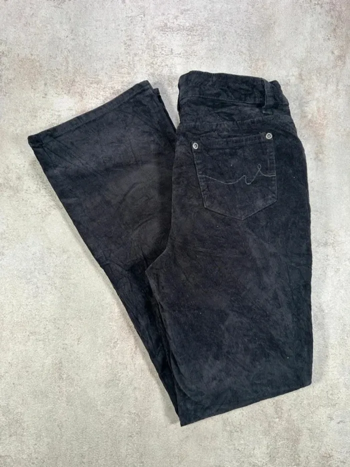 Pantalon Vintage En Velours Côtelé / Corduroy britches bleu velours cotele droit casual taille 34X30