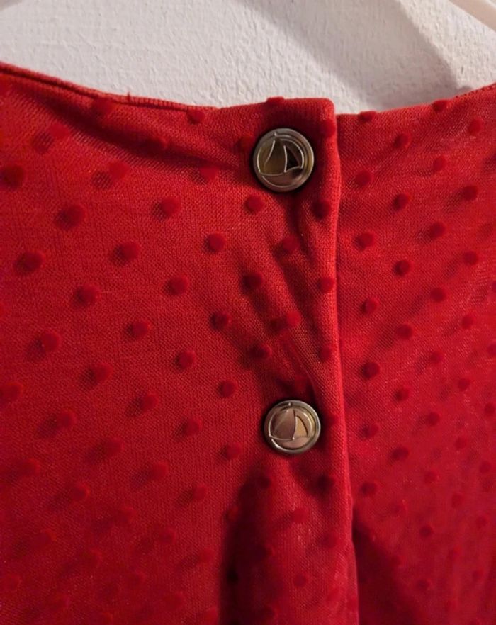 Robe rouge 4 ans petit bateau tulle - photo numéro 5