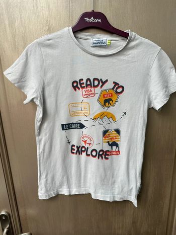 T-shirt gris clair La fabrique des garçons 12 ans