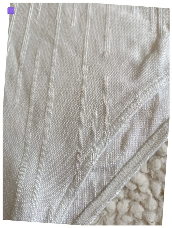 Body Maillot de bain luxe blanc à manches longues texturé cute sexy joli vintage - photo numéro 3