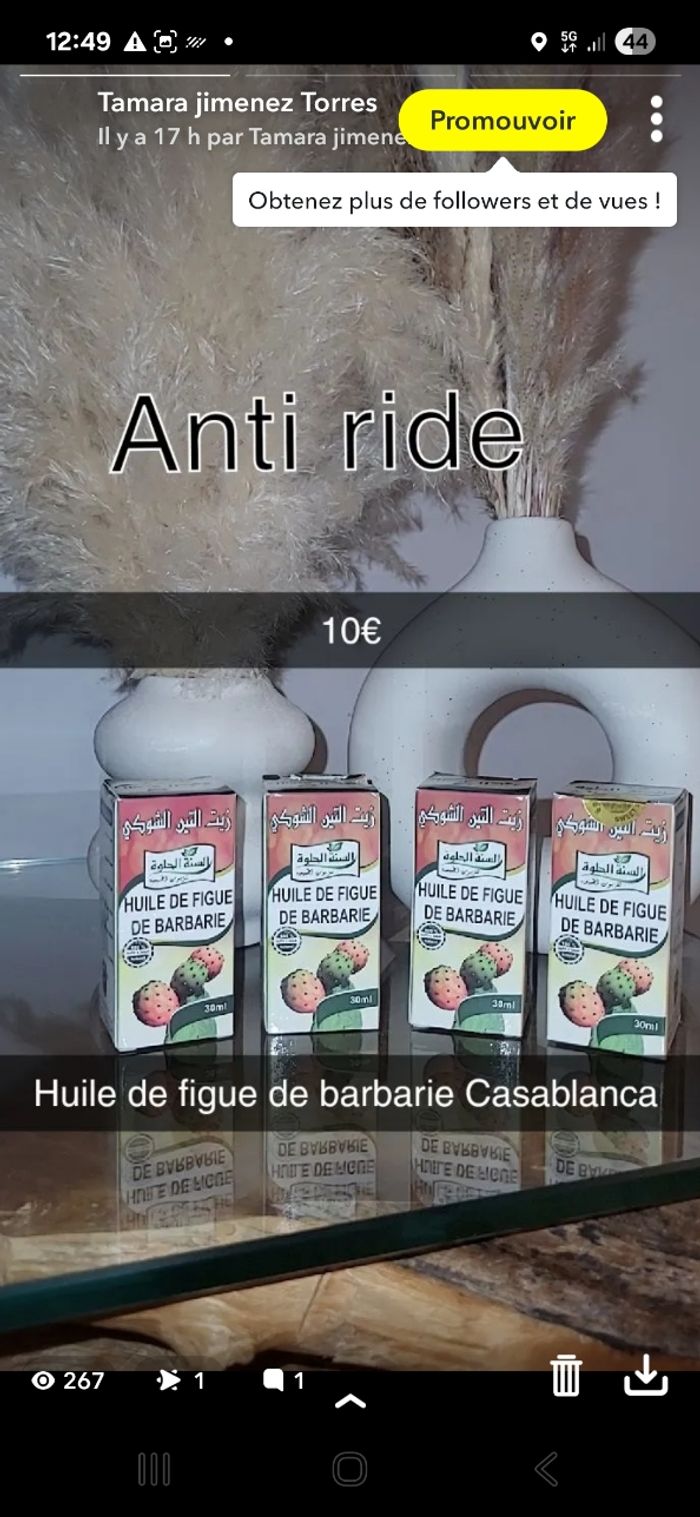 Huile de figue de barbarie Casablanca