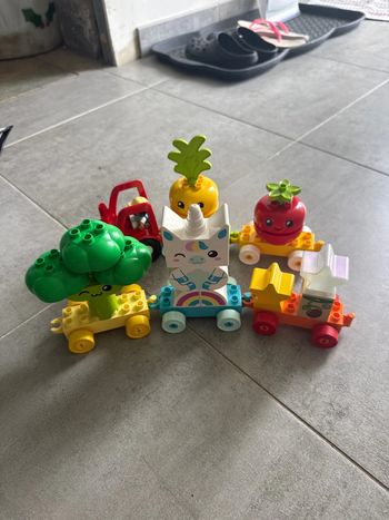 Lego duplo train fruit légume licorne