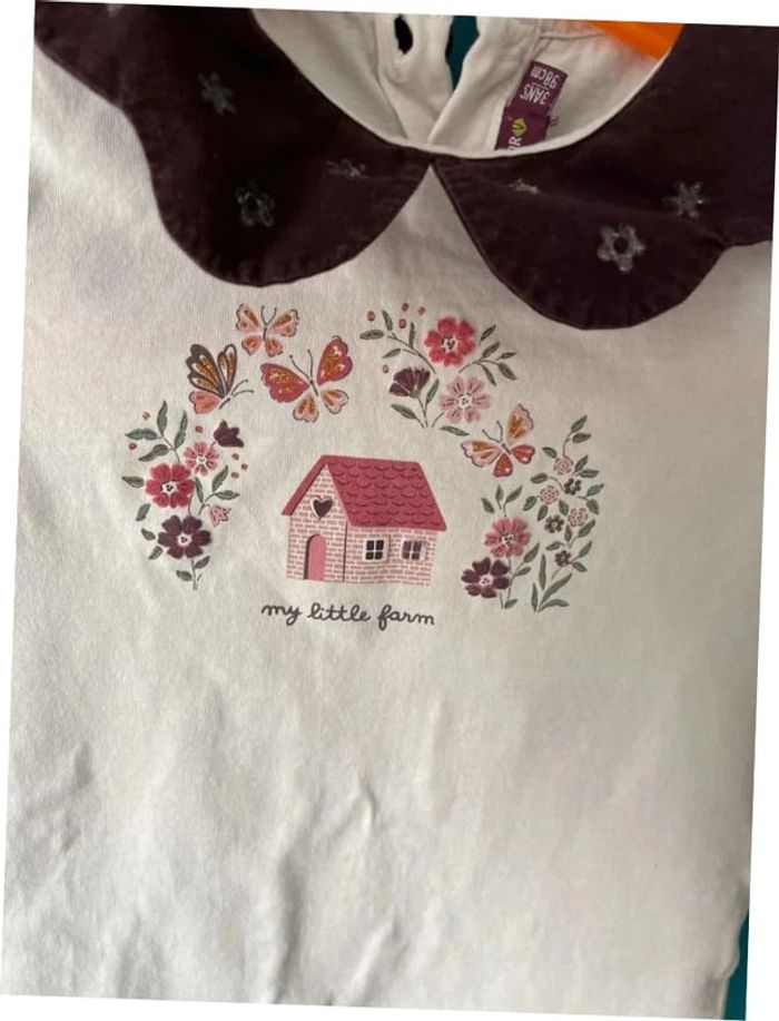 Joli t-shirt manches longues col Claudine 3 ans sergent major - photo numéro 2