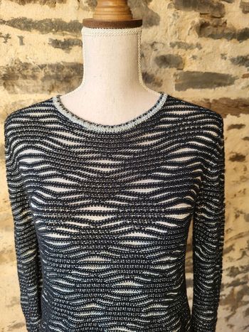 Pull noir argenté irisé Maje Taille 2 ou 38