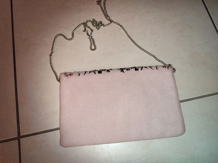 Pochette en tissu rose et violette - photo numéro 4