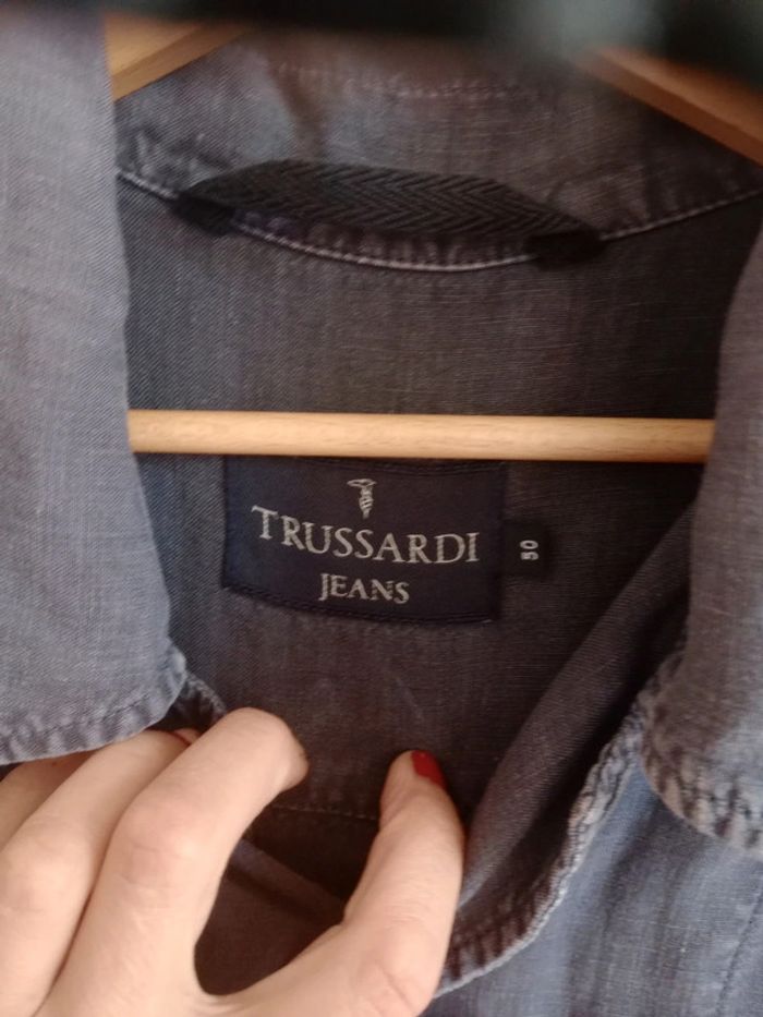 Veste légère homme 50 aspect lin bleu anthracite c83 - photo numéro 9