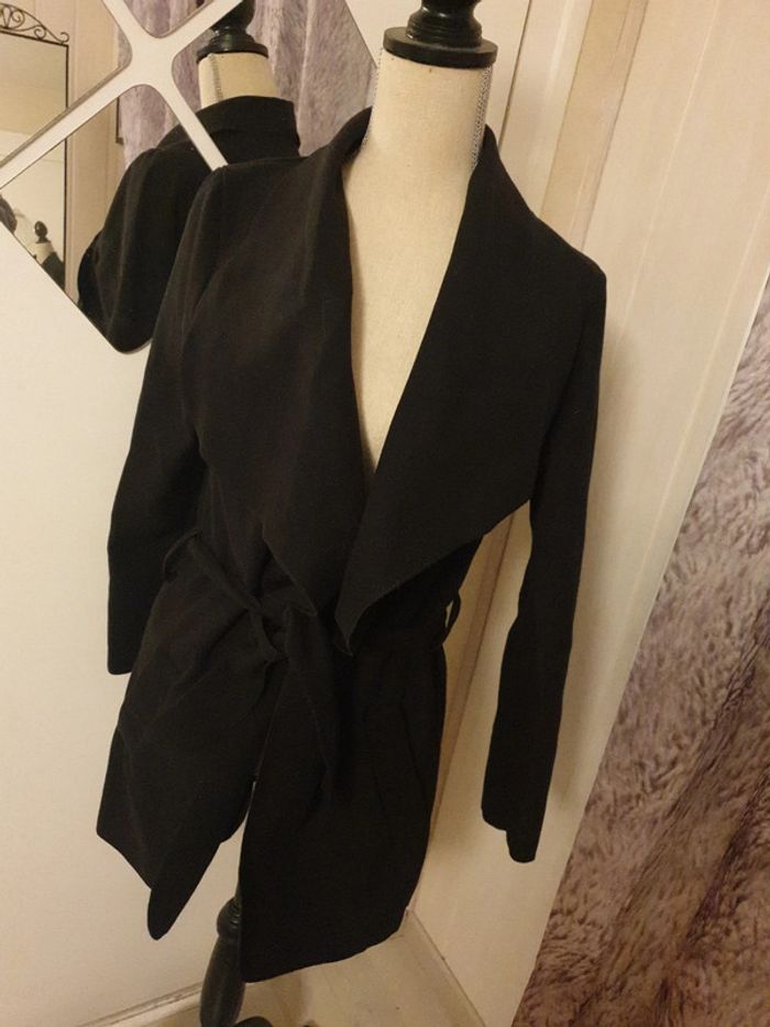 Veste longue col chale - photo numéro 3