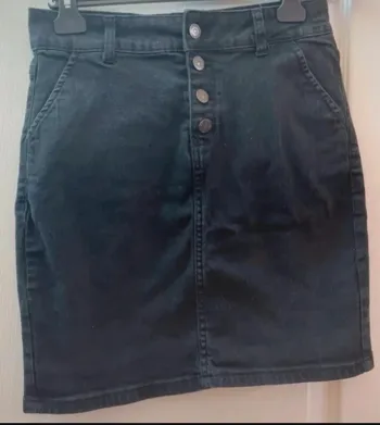 Jupe en jean noire Kiabi