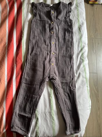Combinaison gaze de coton mixte gris foncé 3-4ans H&M neuve