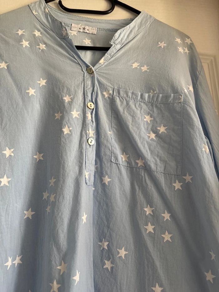 Chemisier bleu clair M/L - photo numéro 2