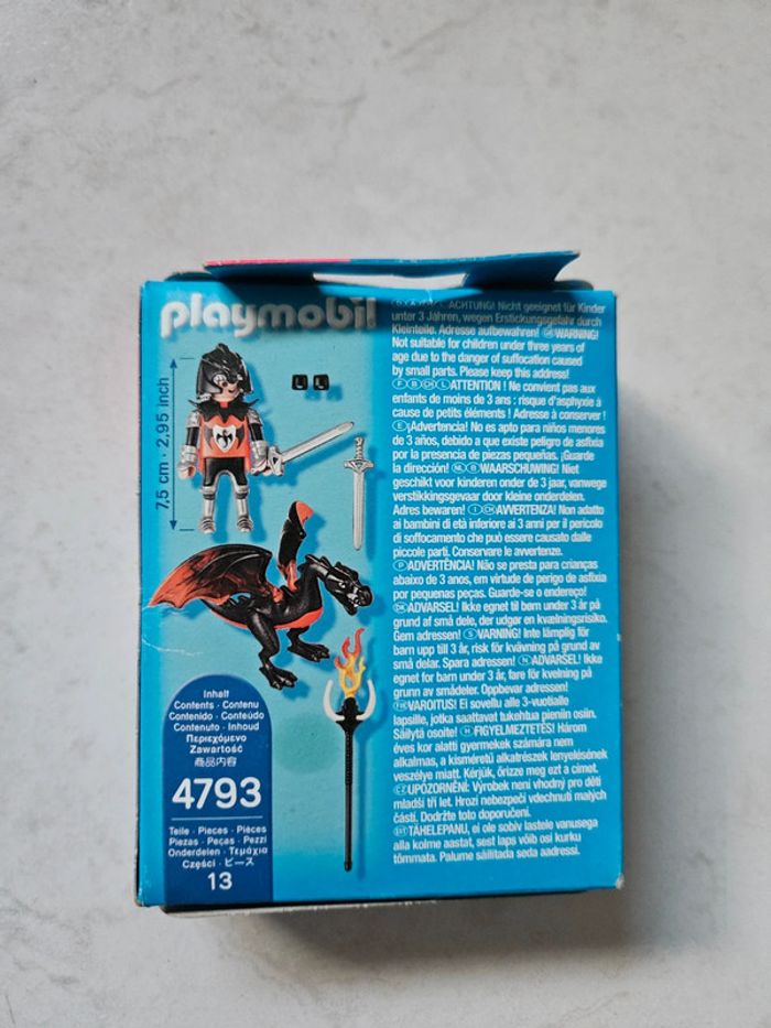 Playmobil 4793 guerrier et petit dragon Neuf u32 - photo numéro 3