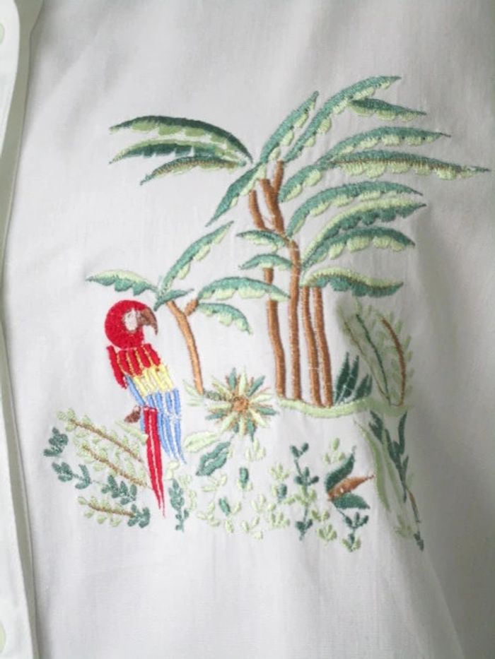 Chemise vintage perroquets 46/48 TBE - photo numéro 5