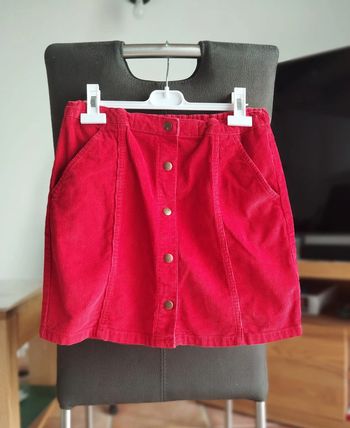 Jupe en velours rouge 14 ans