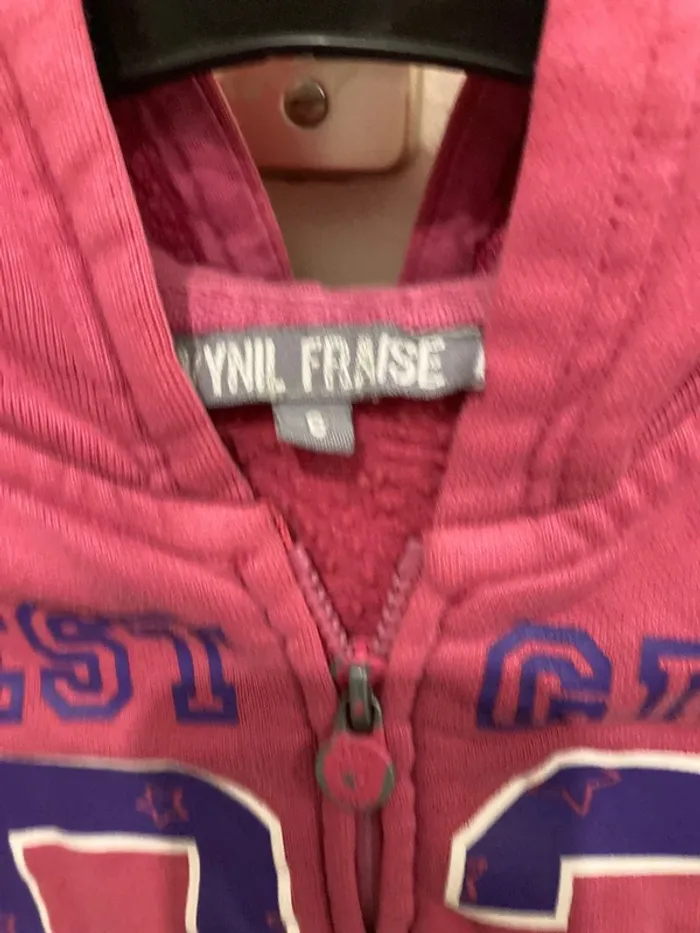 Veste fille à capuche rose 6 ans - photo numéro 4