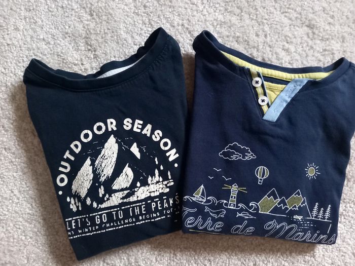 Lot de 2 t shirts manches longues 5 ans