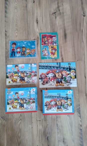 Lot de 4 puzzles enfant pat patrouille paw patrol Chase Ruben Marcus