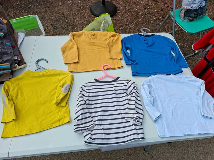 Lot de 5 T-shirts manches longues garçon 18 mois - photo numéro 2